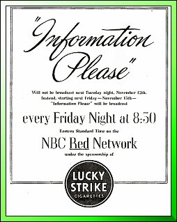 Lucky Strike Presents Information Please
